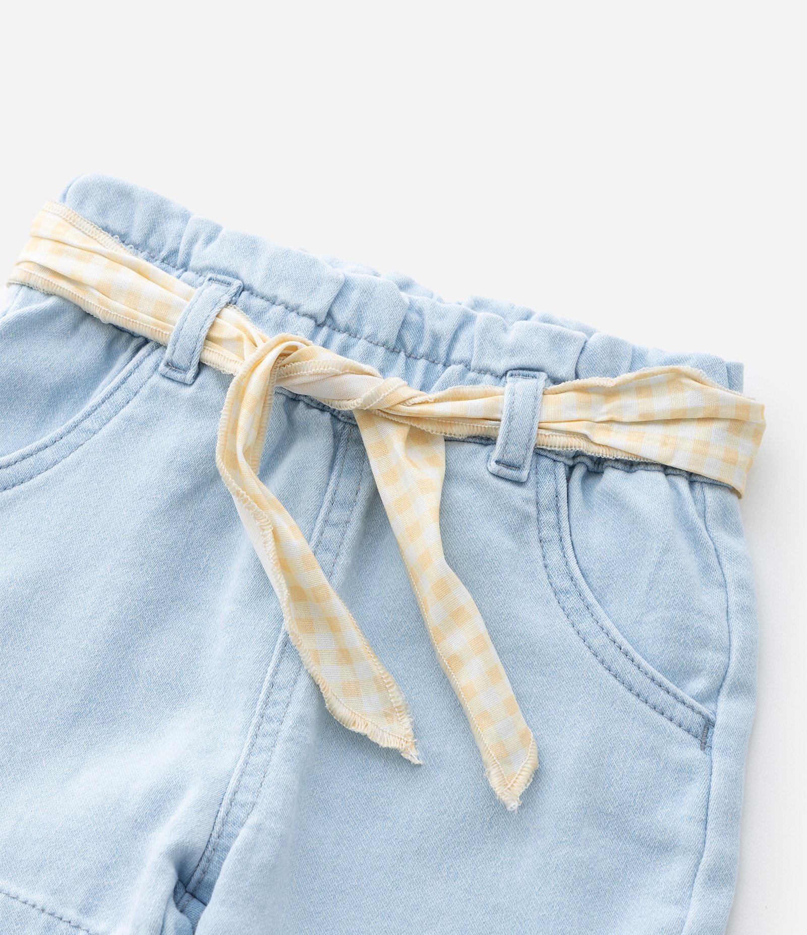 Short Clochard Infantil em Jeans - Tam 3 a 18 Meses Azul 7