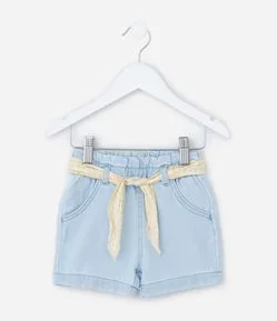 Short Clochard Infantil em Jeans - Tam 3 a 18 Meses