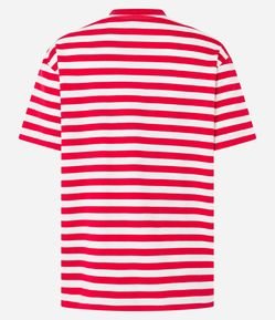 Camiseta Oversized em Algodão Peruano com Listras Horizontais