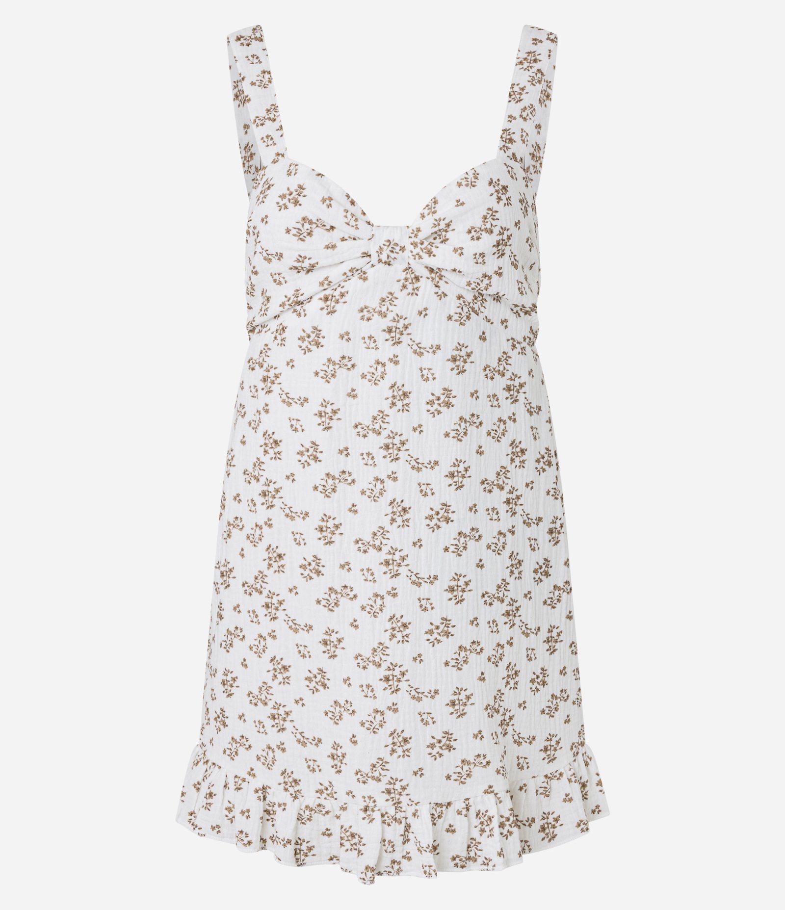 Vestido Godê Curto em Algodão com Estampa Floral Liberty Branco Neve 5