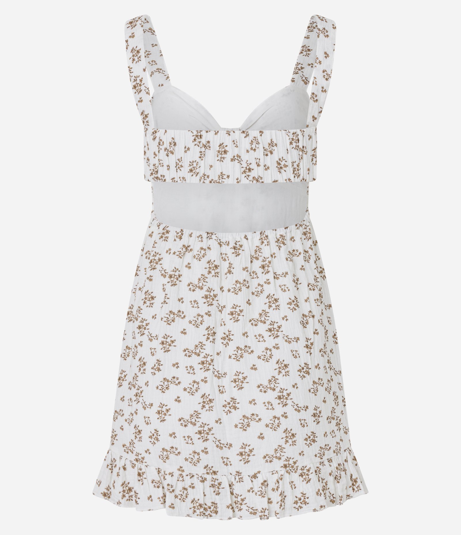 Vestido Godê Curto em Algodão com Estampa Floral Liberty Branco Neve 6