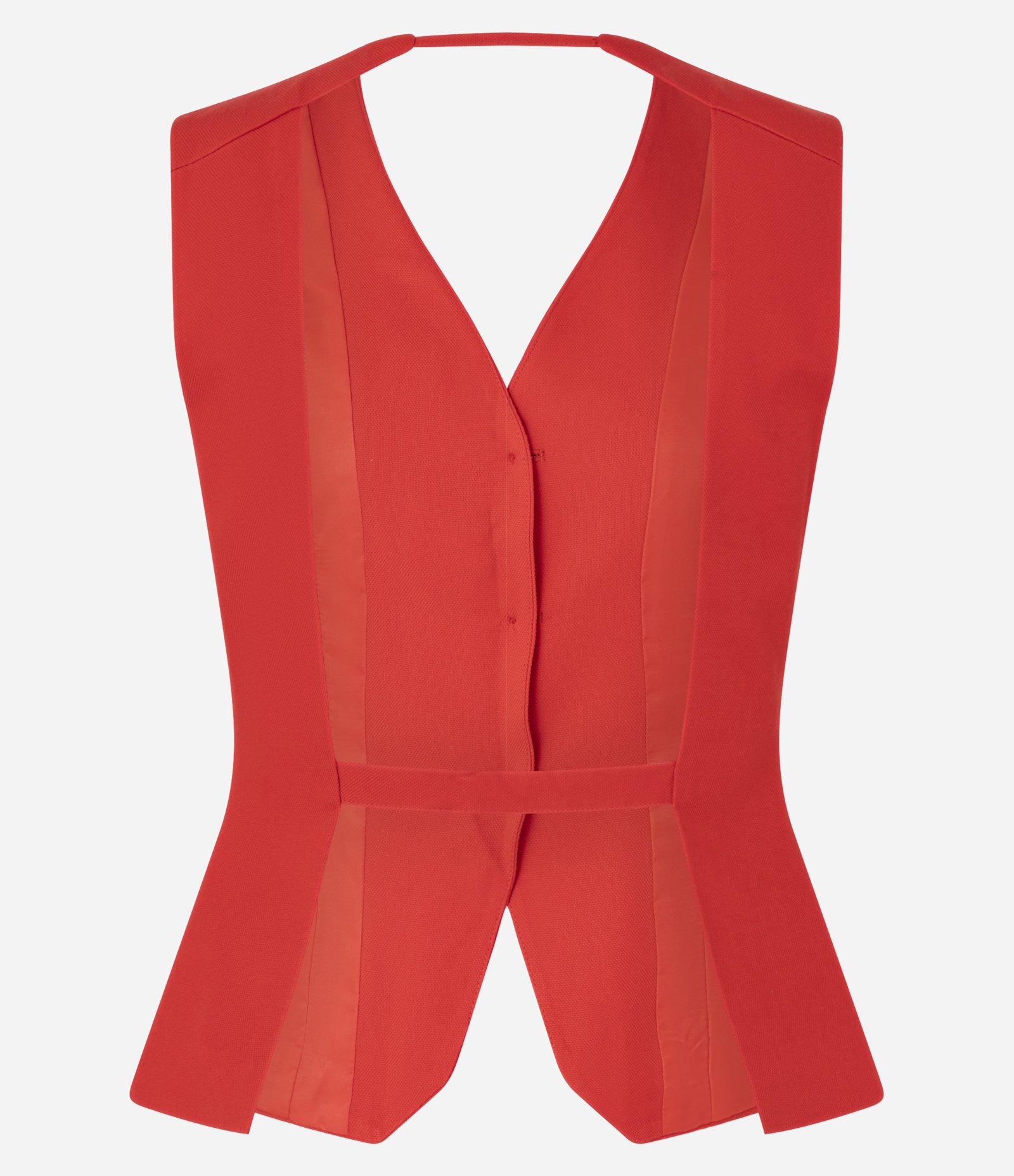 Colete em Alfaiataria com Costas Abertas Vermelho 7