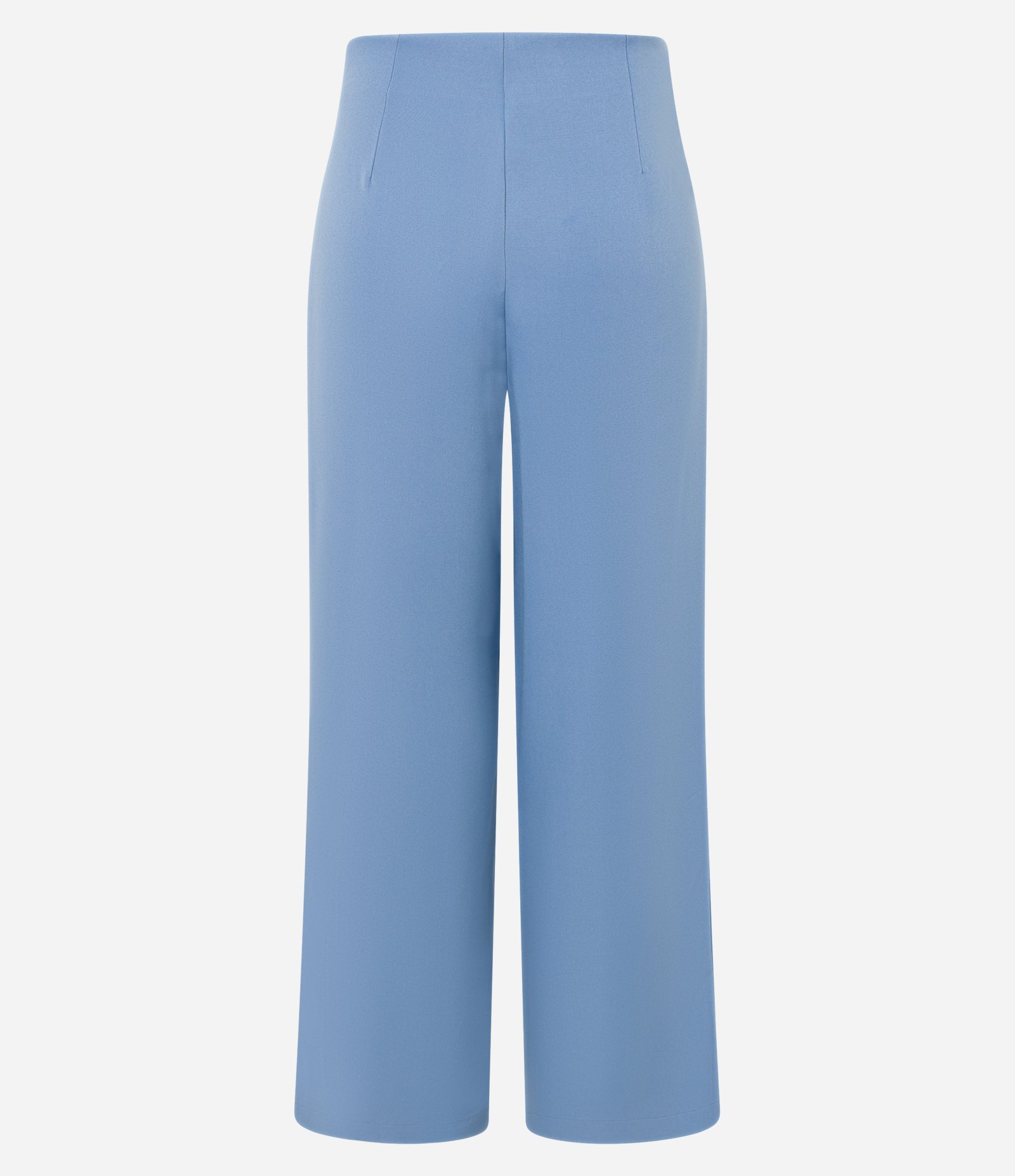 Calça Reta com Cintura Baixa em Alfaiataria Azul 6