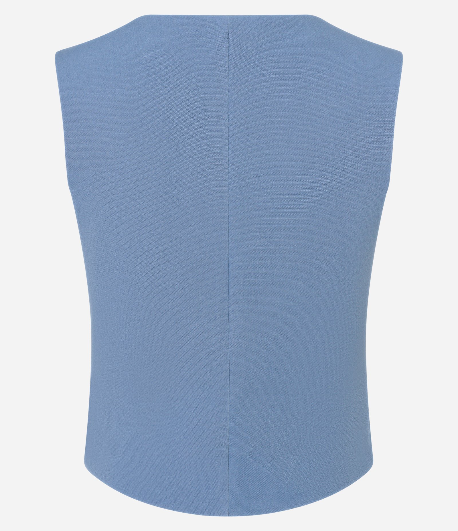 Colete Curto em Alfaiataria com Fechamento Sobreposto Azul 6