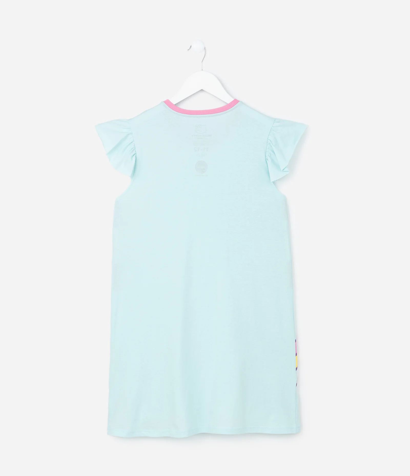 Camisola Infantil com Babado Estampa da Hello Kitty - Tam  4 a 14 Anos Azul 2
