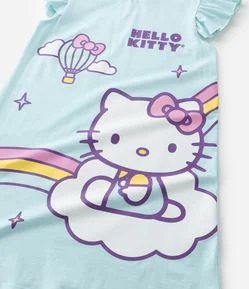 Camisola Infantil com Babado Estampa da Hello Kitty - Tam  4 a 14 Anos