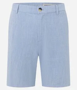 Bermuda Reta em Algodão com Textura