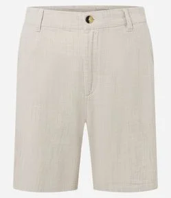 Bermuda Reta em Algodão com Textura