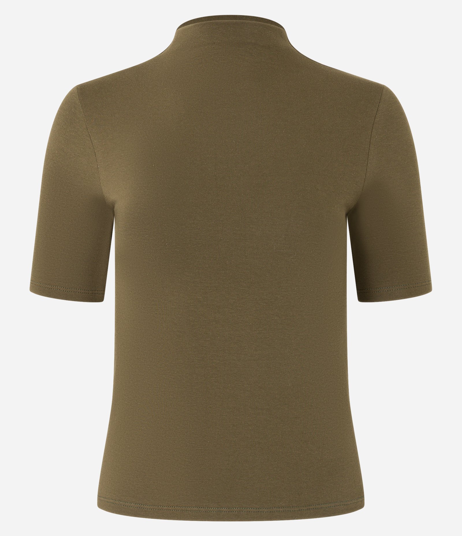 Blusa Básica Ajustada em Algodão com Golinha alta Verde 5