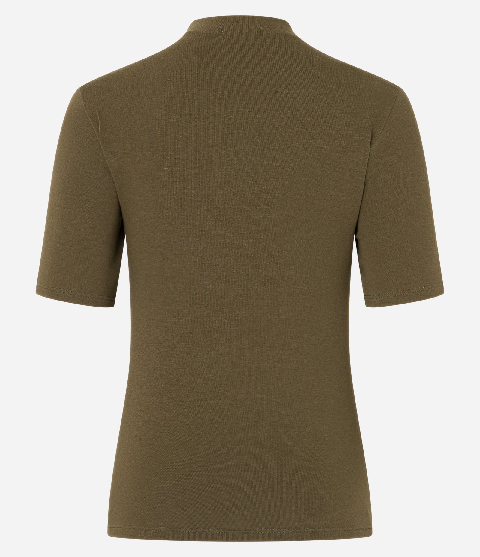 Blusa Básica Ajustada em Algodão com Golinha alta Verde 6