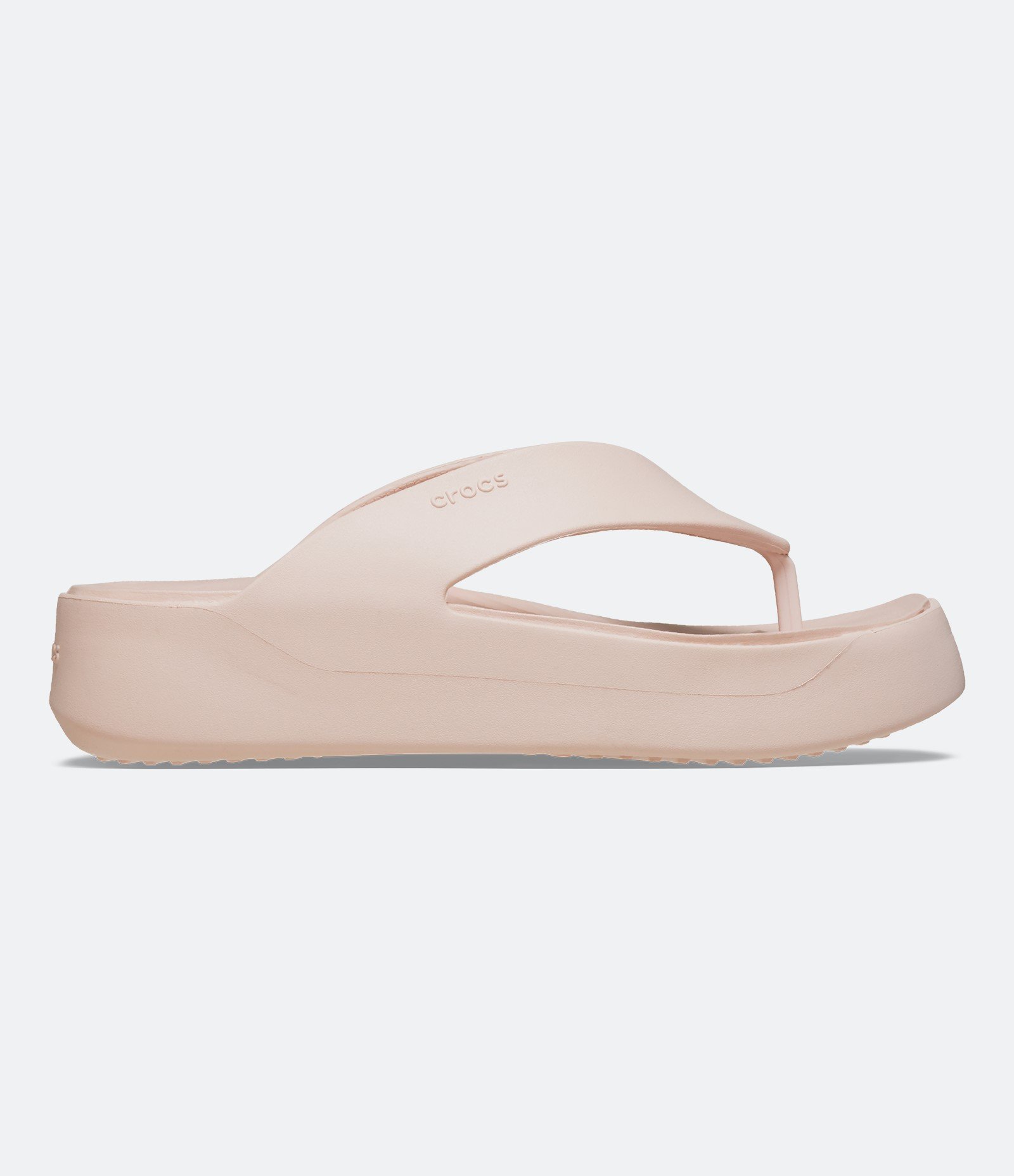 Chinelo Crocs com Tira Larga Bege 1