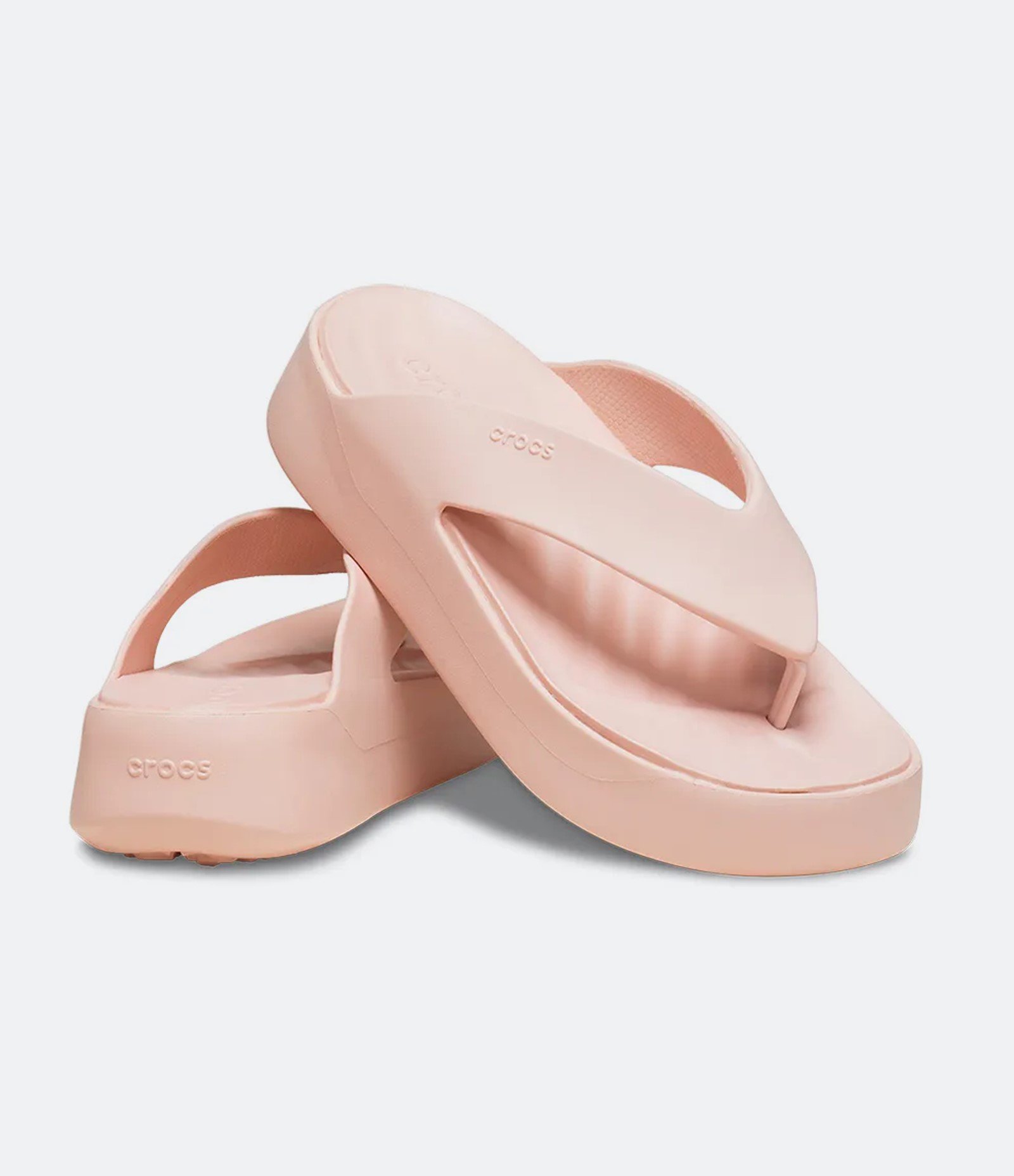 Chinelo Crocs com Tira Larga Bege 4