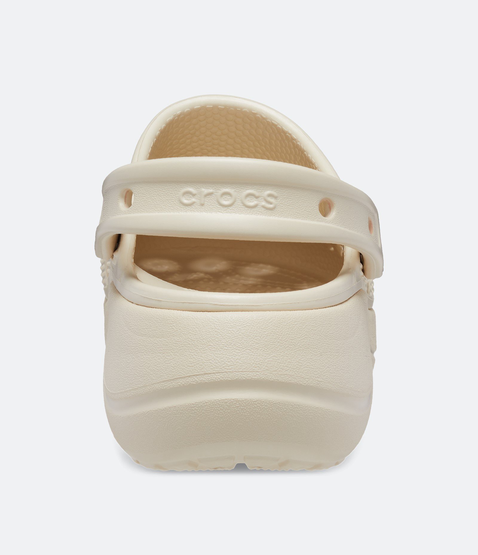 Sandália Babuche Crocs Plataforma Bege 3