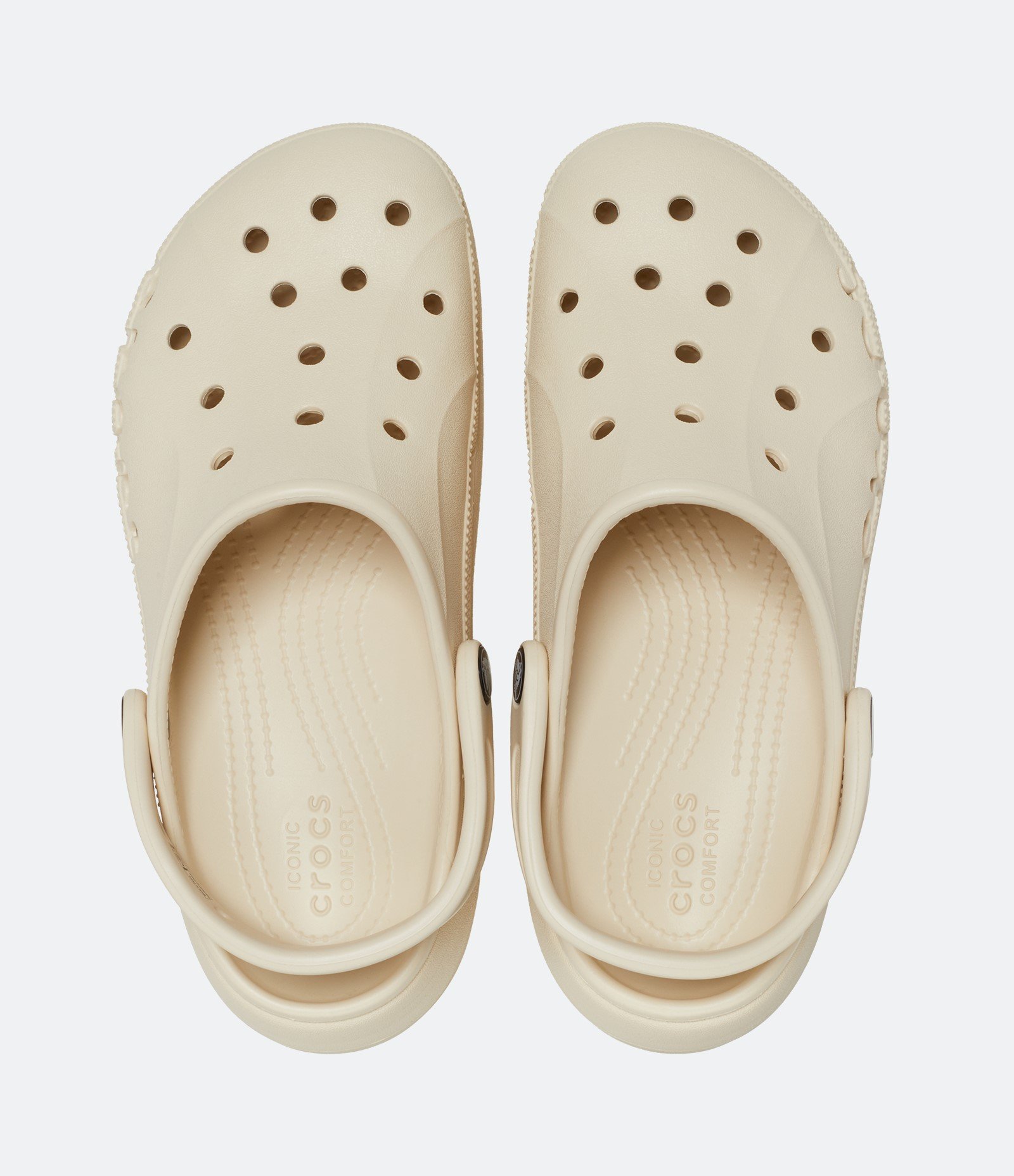 Sandália Babuche Crocs Plataforma Bege 6