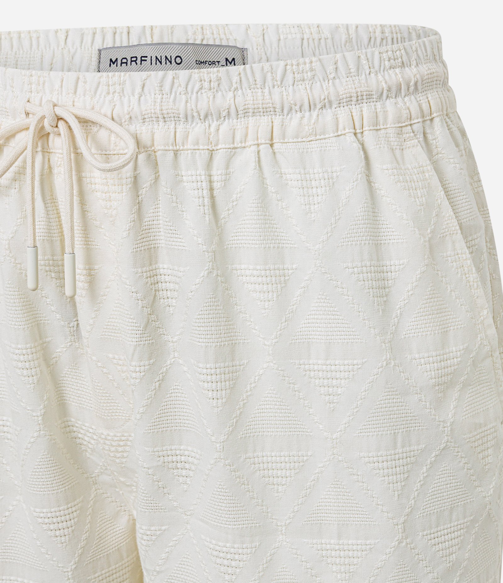 Bermuda Masculina em Algodão Texturizada Off White 7