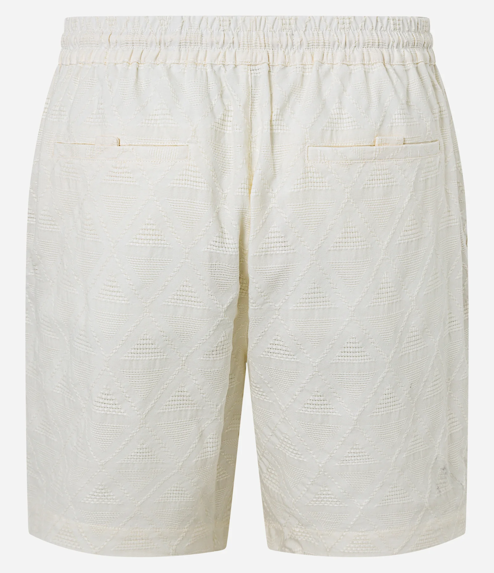 Bermuda Masculina em Algodão Texturizada Off White 8