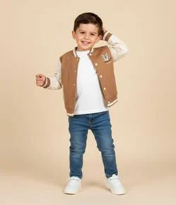 Calça Infantil em Jeans com Bolsos Laterais - Tam 1 a 6 Anos