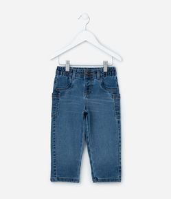 Calça Infantil em Jeans com Bolsos Laterais - Tam 1 a 6 Anos