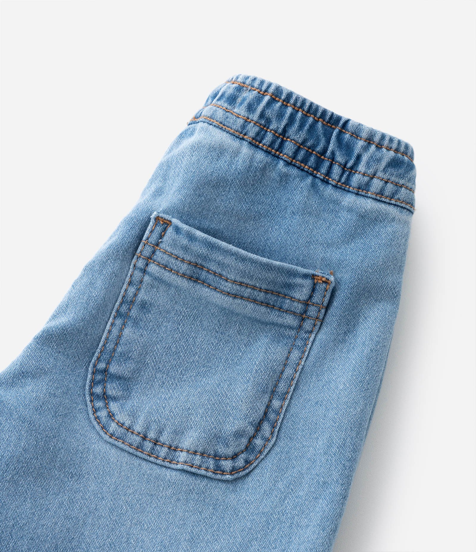 Calça Reta Infantil em Jeans com Bolso Cargo - Tam 1 a 6 anos Azul 8