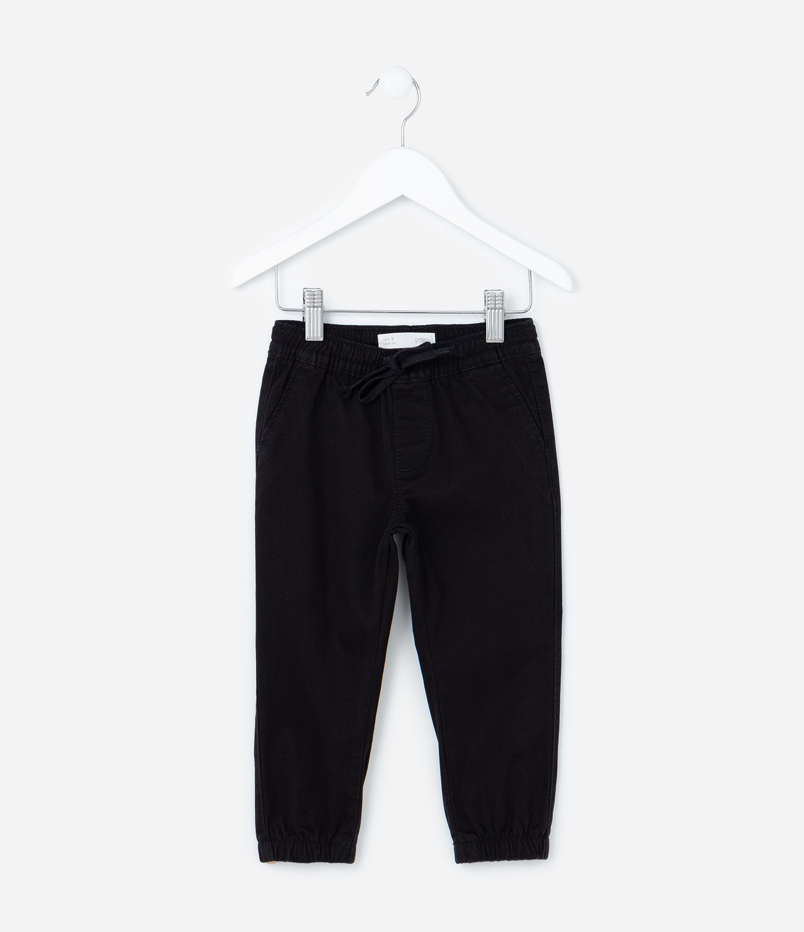 Calça Jogger Infantil em Sarja Básica - Tam 1 a 6 anos Preto 1