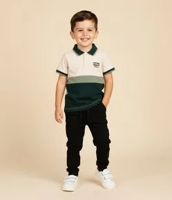 Calça Jogger Infantil em Sarja Básica - Tam 1 a 6 anos
