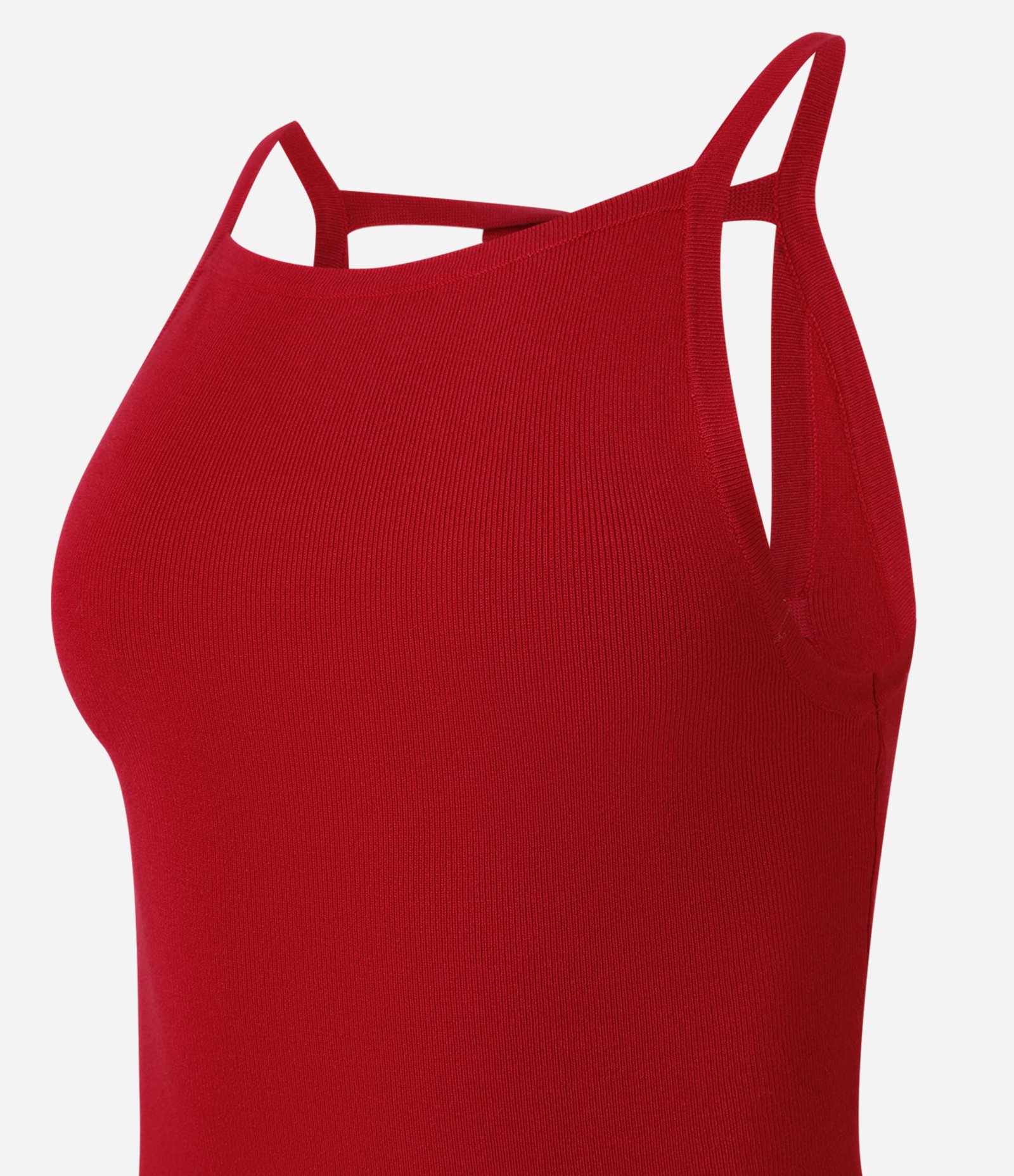 Blusa em Tricô com Lacinhos nas Costas Vermelho 7