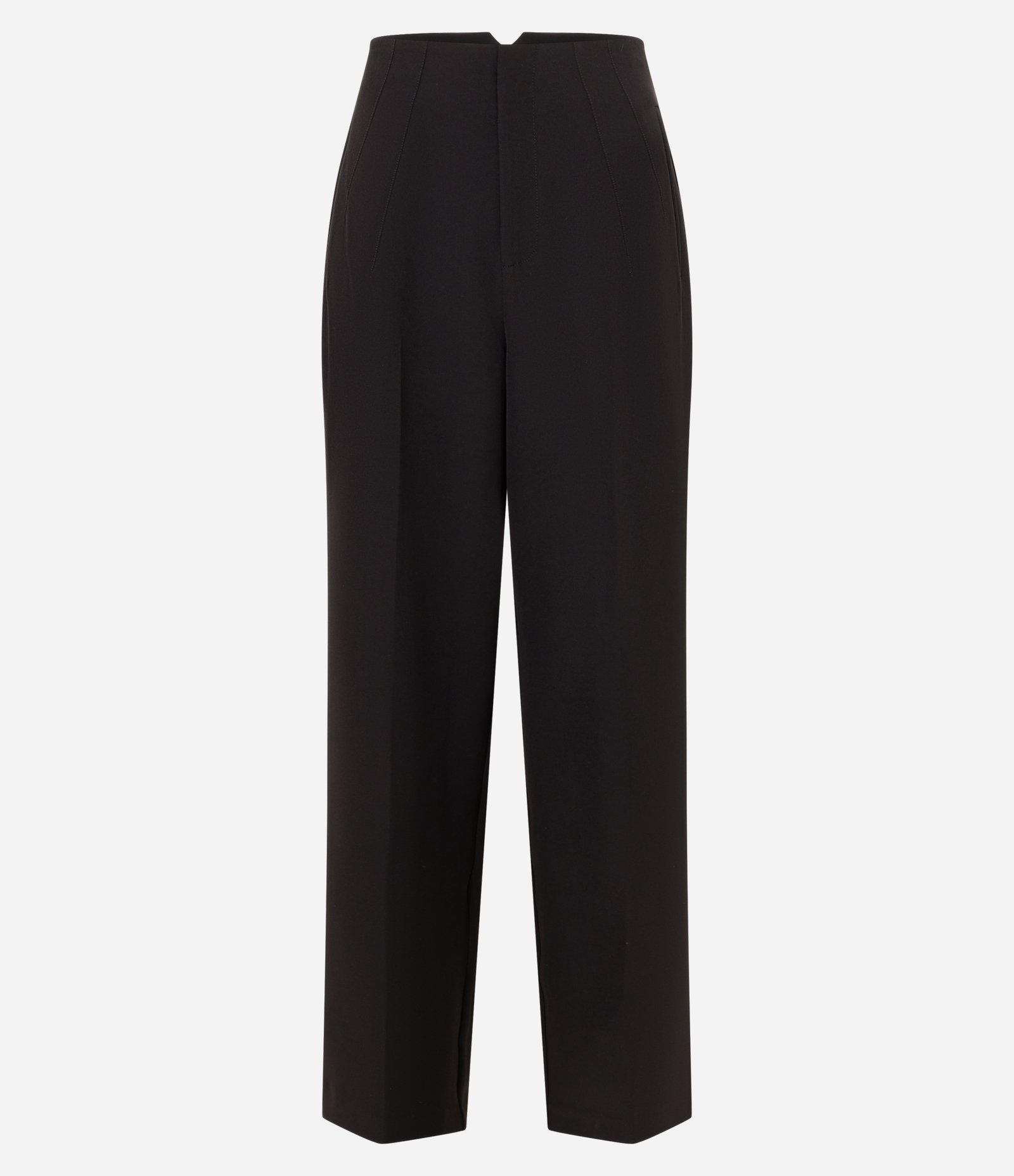 Calça Wide Leg em Alfaiataria e Recorte V nas Costas Preto 4