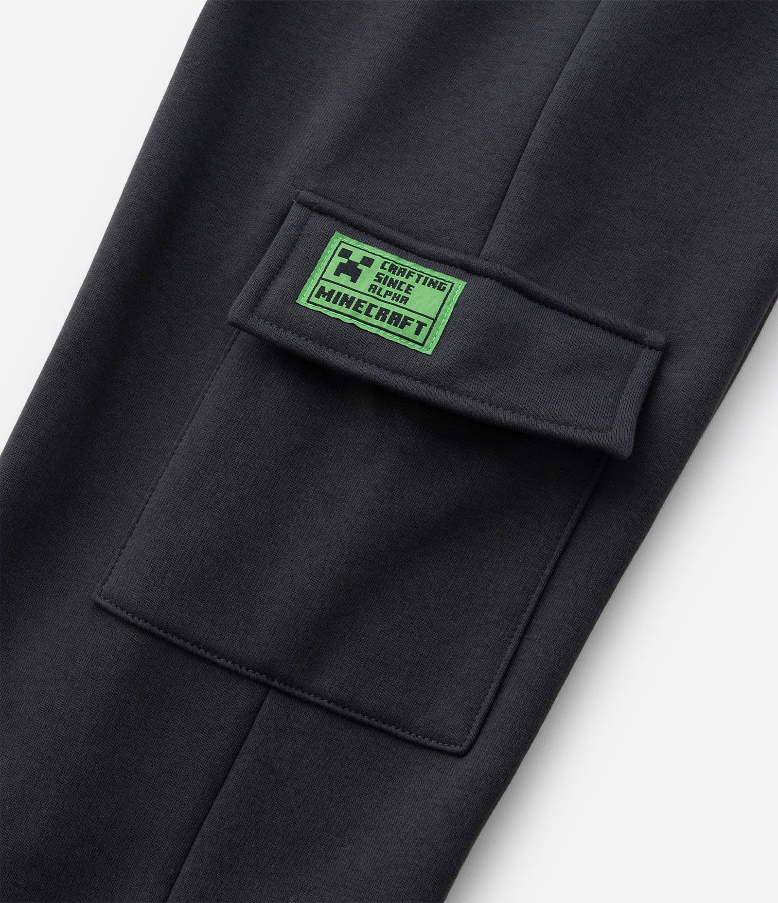 Calça Infantil com Bolsos Crago e Estampa Minecraft -Tam 5 a 14 Anos Cinza Escuro 6