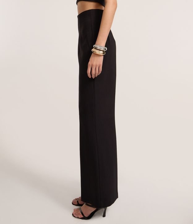 Calça Pantalona Alfaiatada com Pregas e Frisos