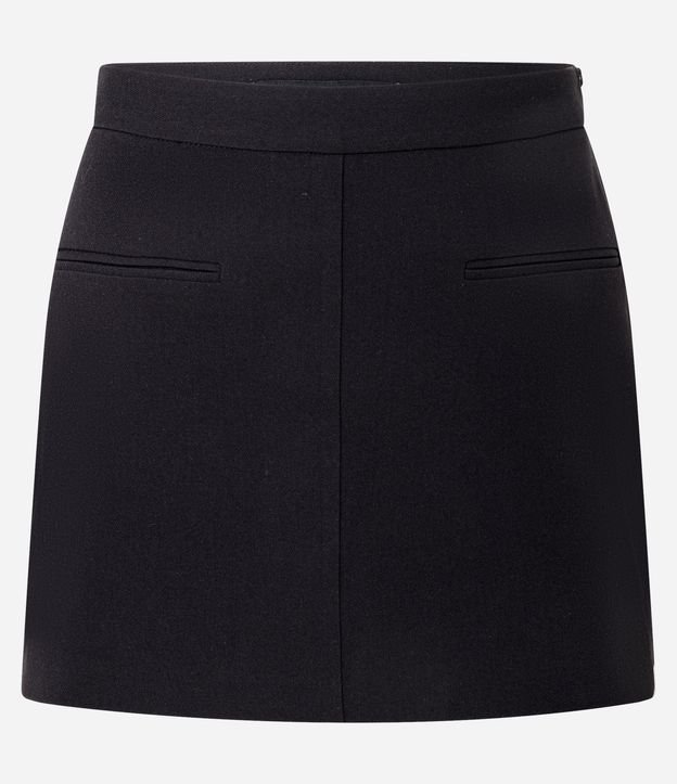 Short Saia Ajustado Alfaiatado com Mini Bolsos