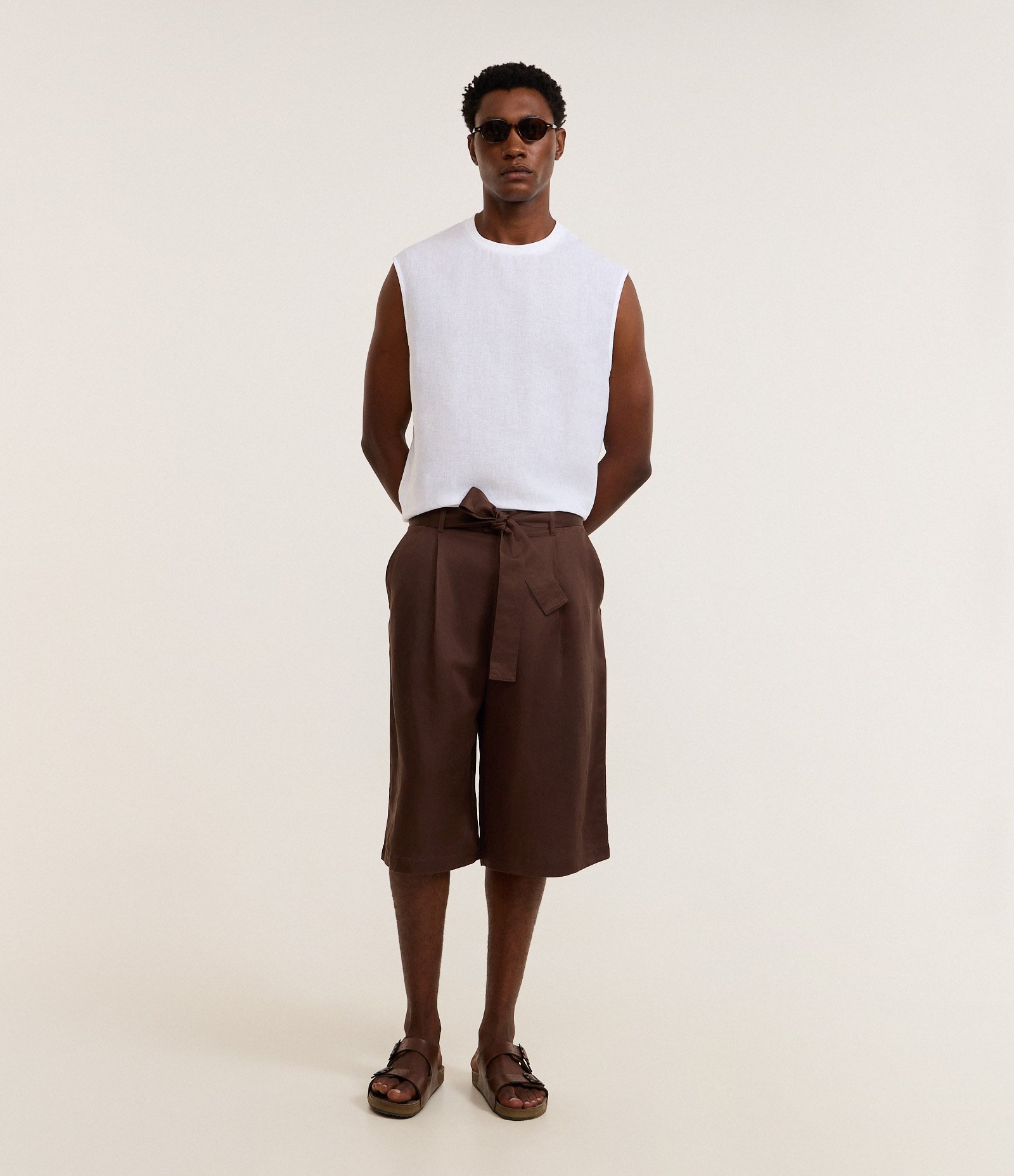 Regata com Frente em Linho e Costas em Malhão Branco 2