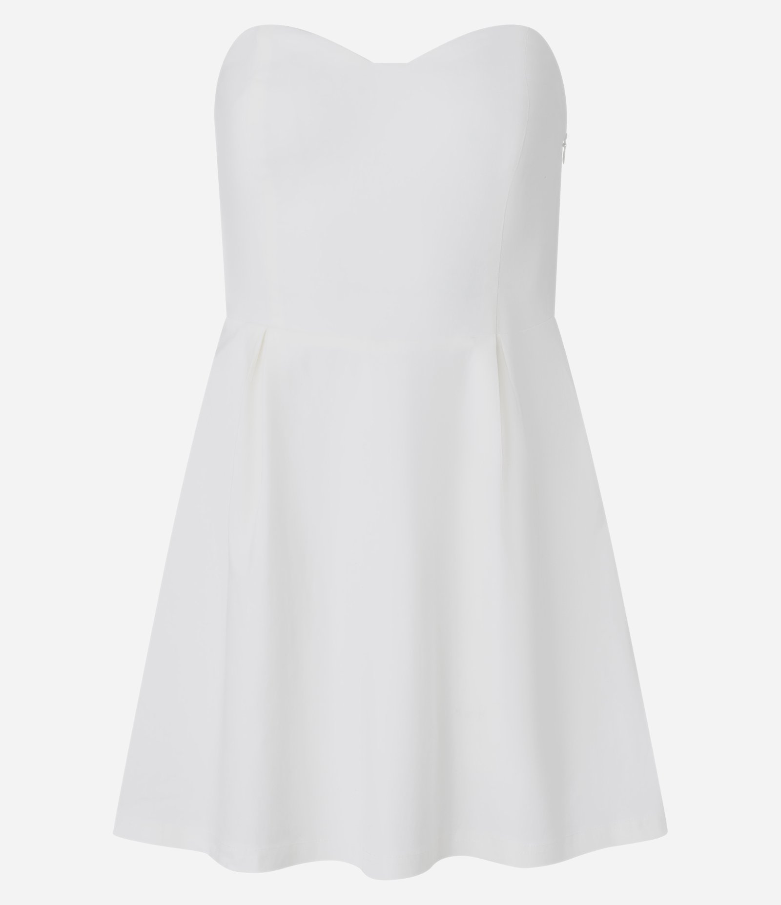 Macaquinho em Bengaline sem Alças e com Pregas Branco 6