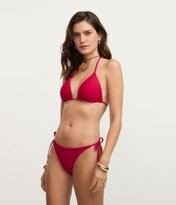 Biquíni Calcinha Lacinho em Poliamida com Amarrações Trançadas
