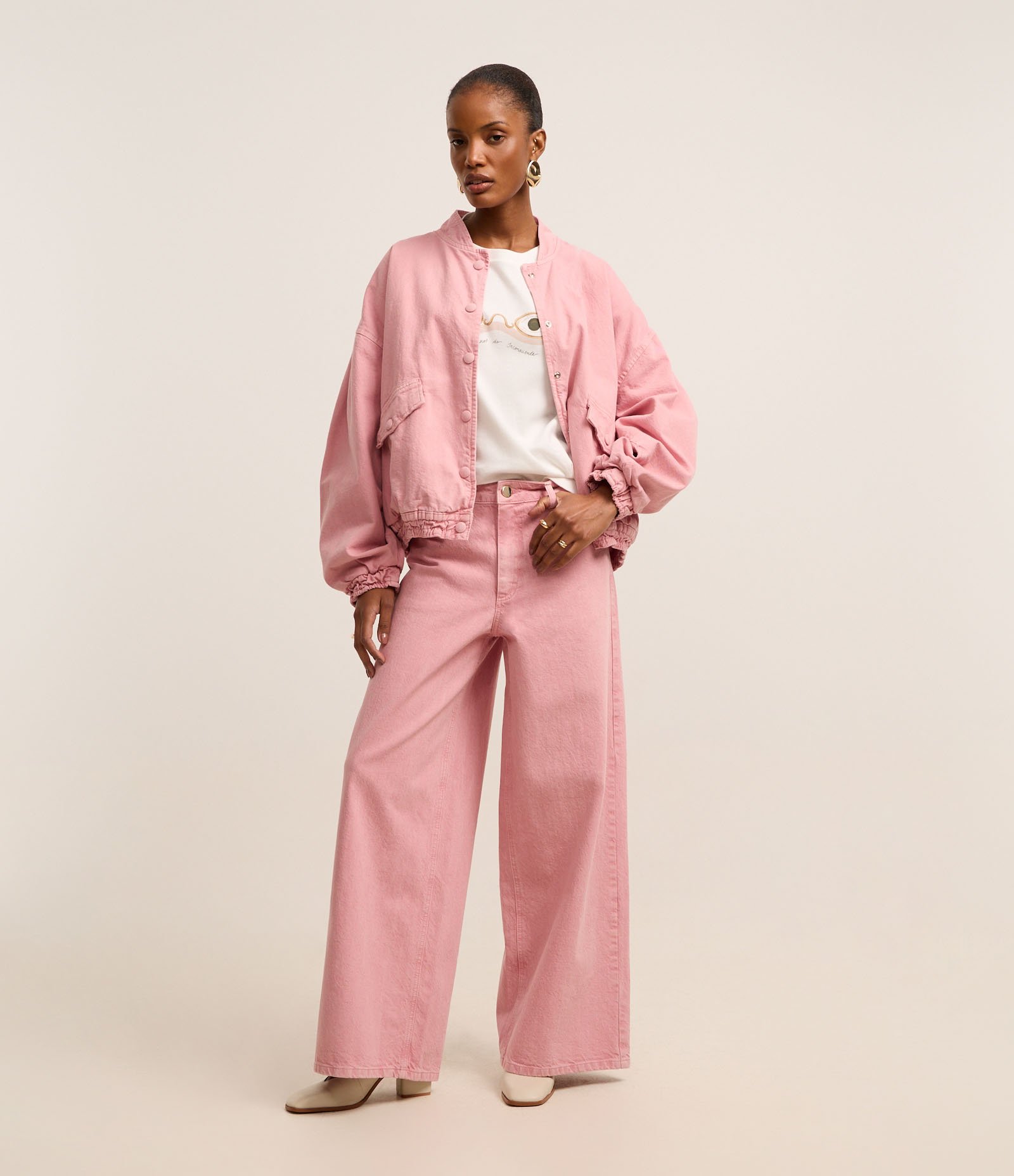 Blusa em Ribana com Estampa Óculos Surrealista Branco 3