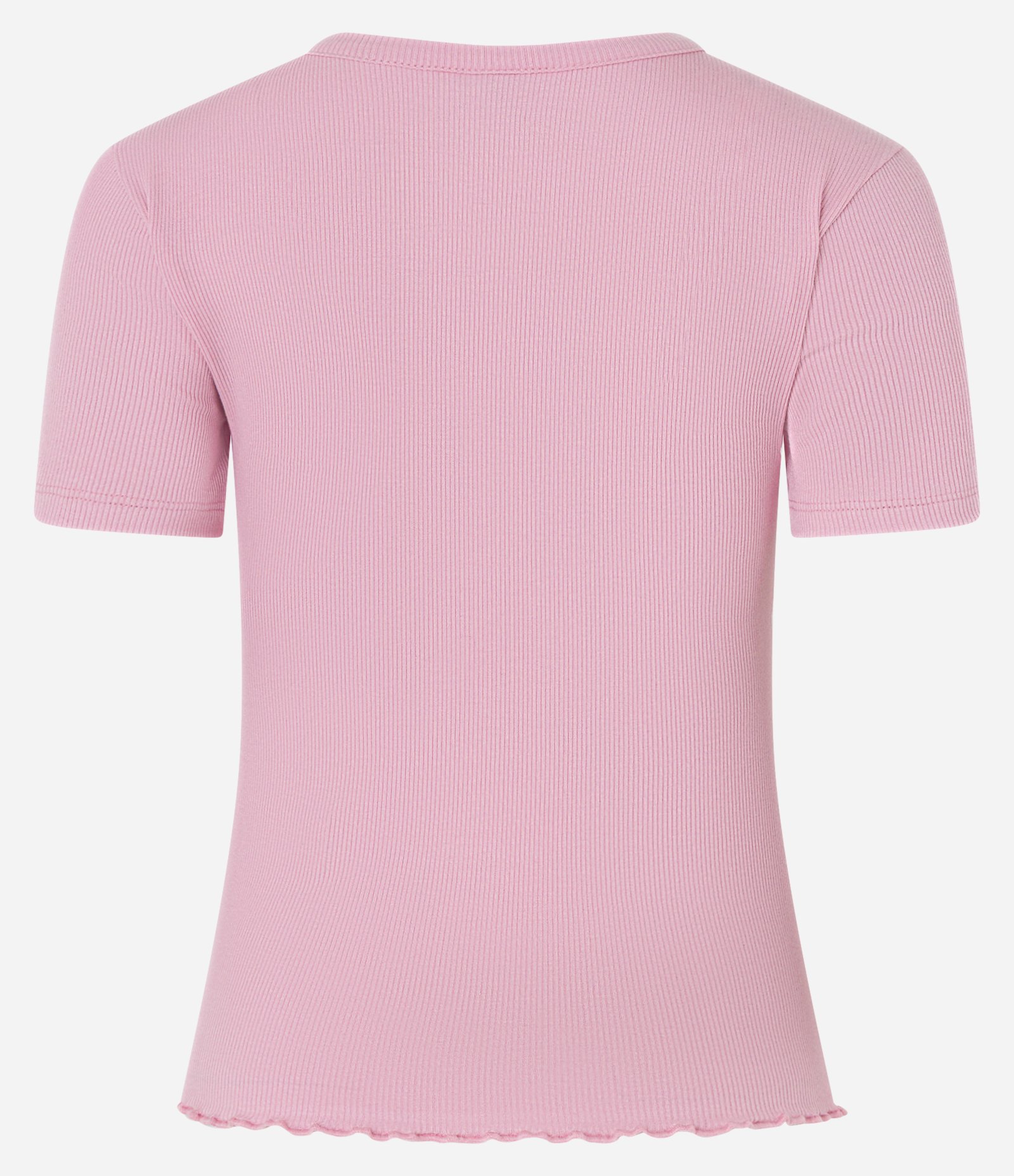 Blusa Básica Texturizada em Viscose com Acabamento Frufru Rosa 6