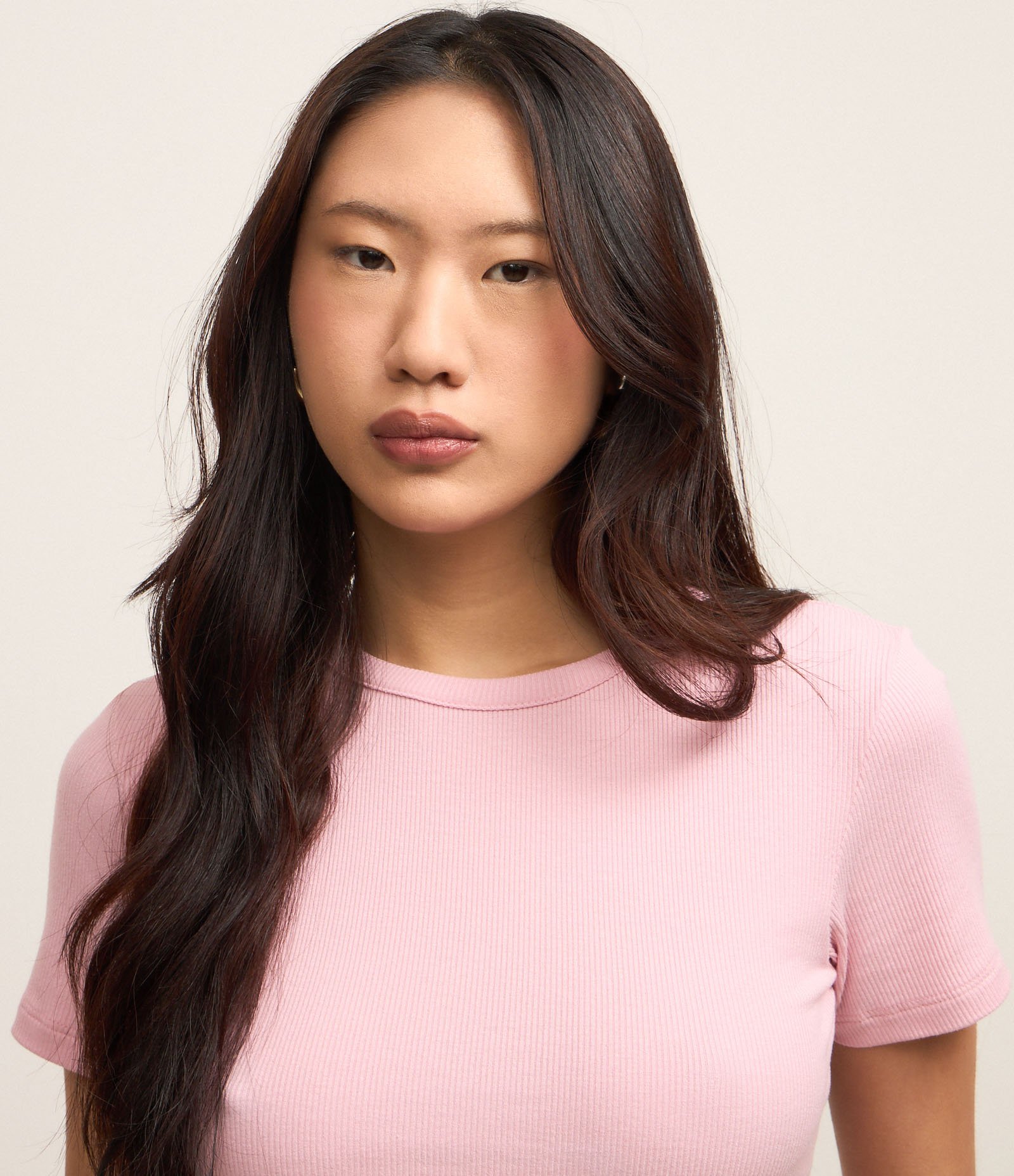 Blusa Básica Texturizada em Viscose com Acabamento Frufru Rosa 3