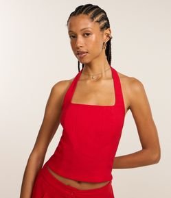 Blusa Cropped em Bengaline Frente Única