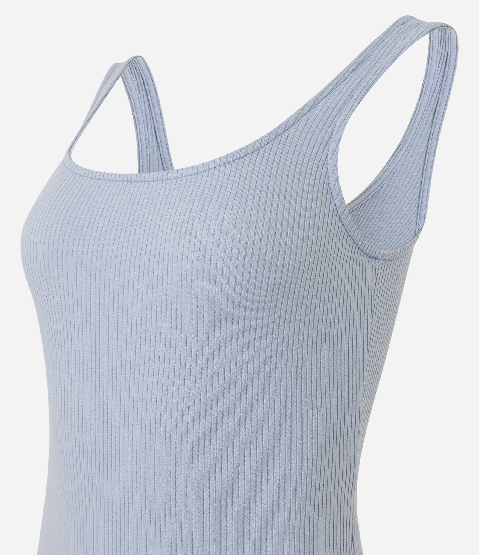 Vestido Midi Básico com Decote Quadrado Azul 6