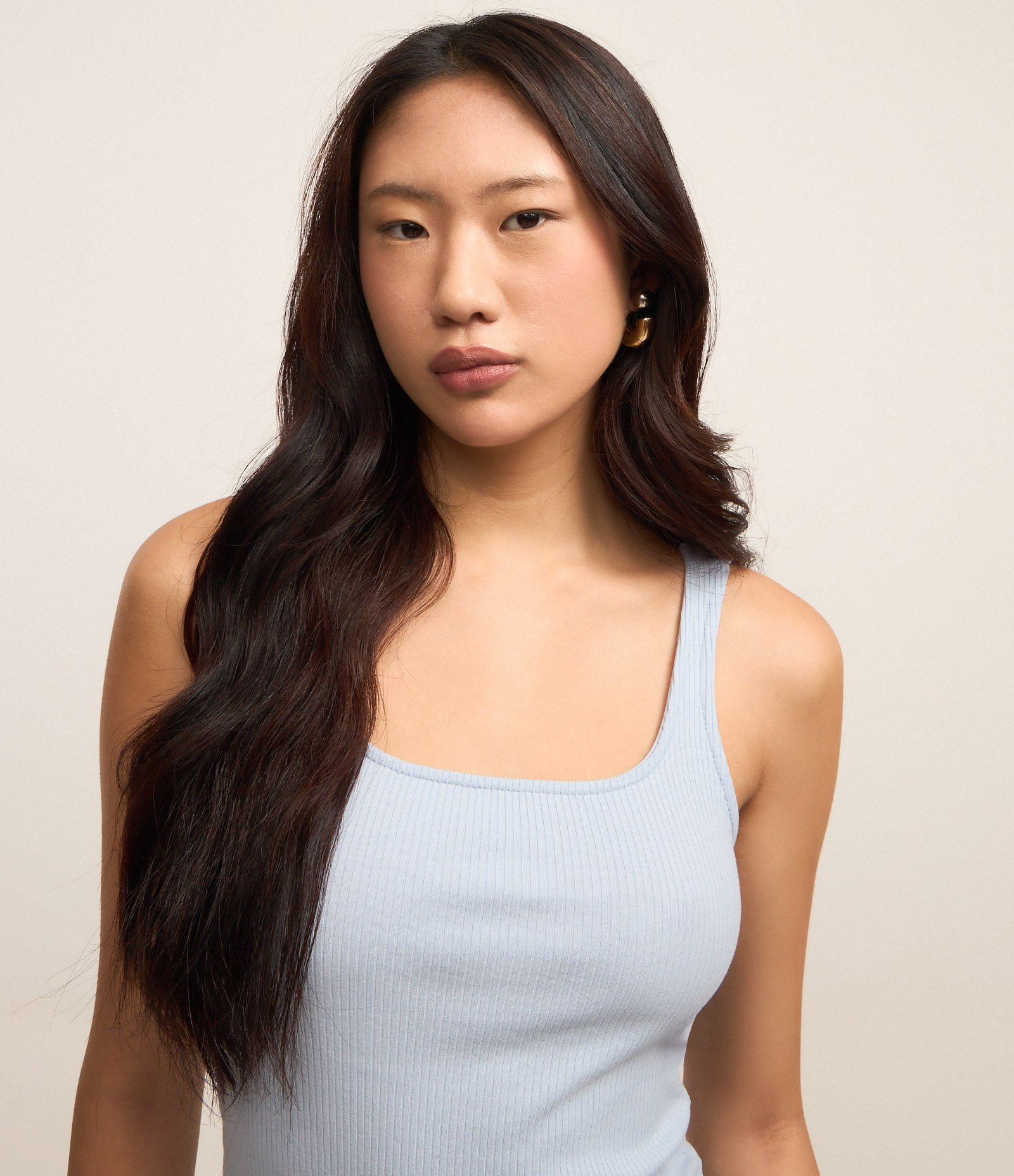 Vestido Midi Básico com Decote Quadrado Azul 3