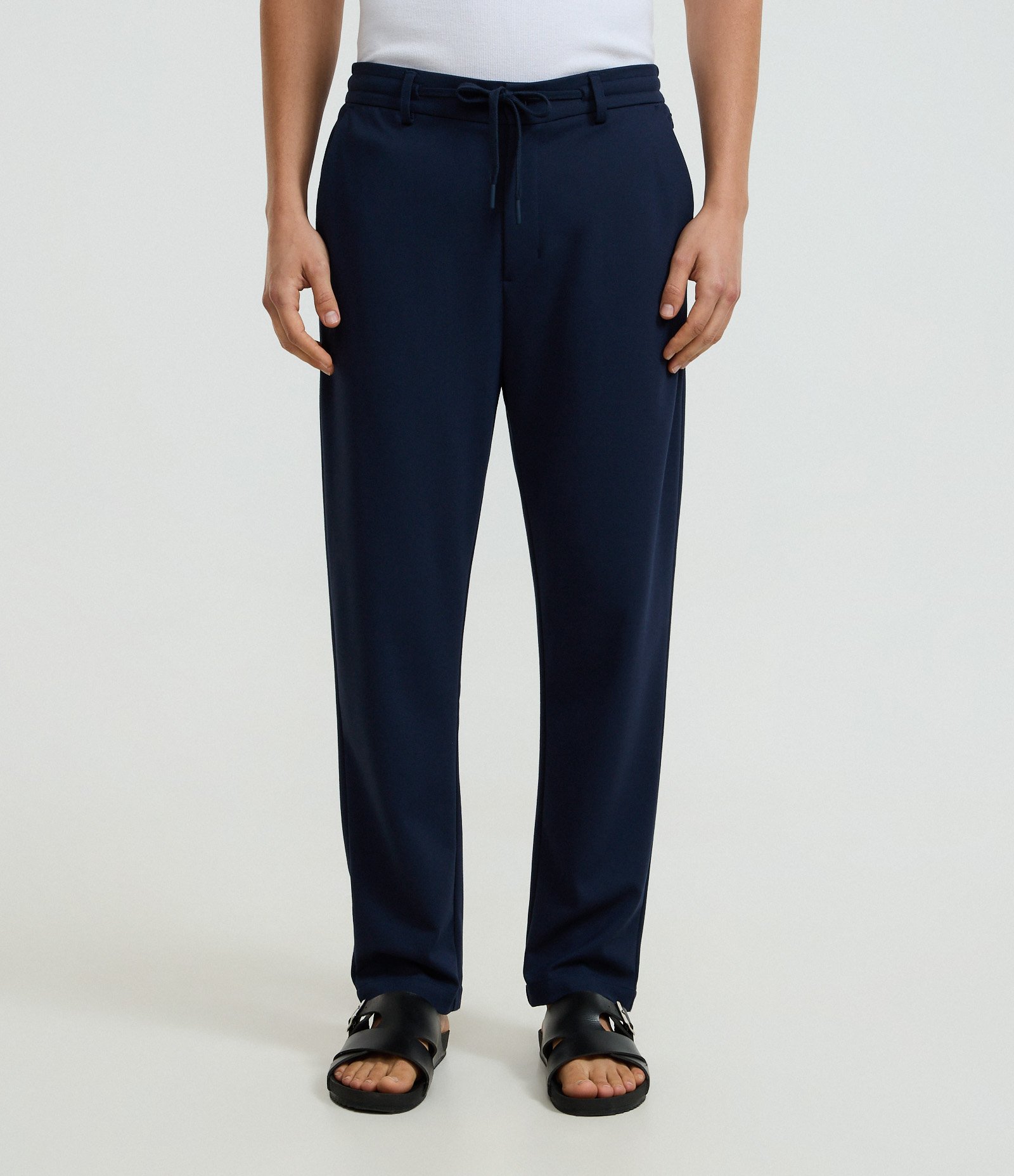 Calça com Amarração no Cós e Tecnologia Performance Azul 2