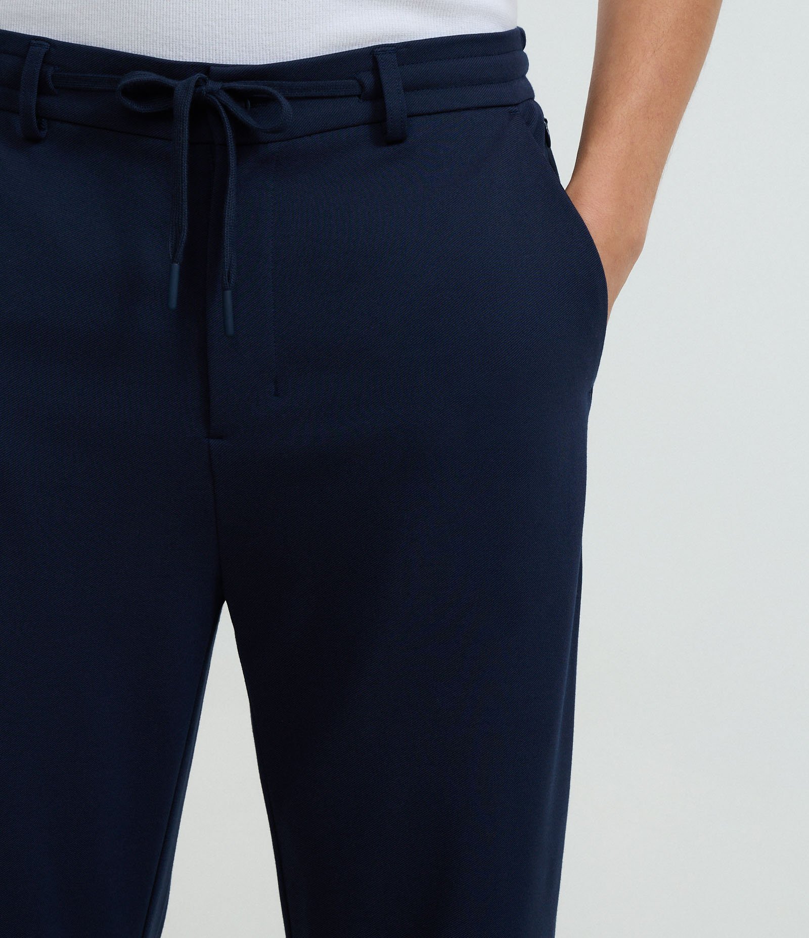 Calça com Amarração no Cós e Tecnologia Performance Azul 4