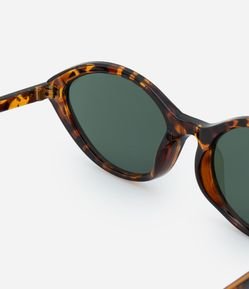 Óculos de Sol Gateado com Estampa Animal Print