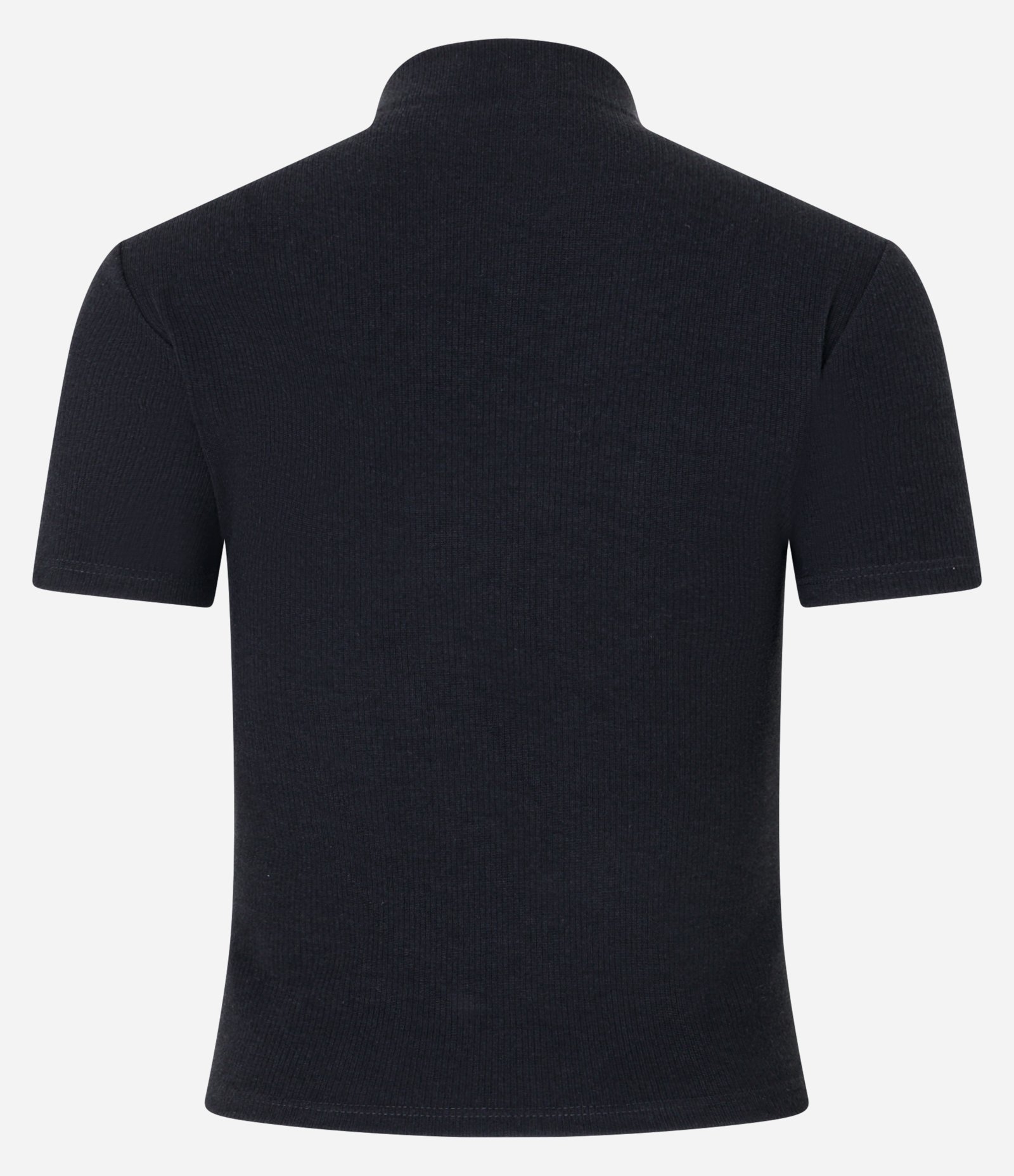 Blusa Básica Texturizada em Viscose com Golinha Alta Preto 7