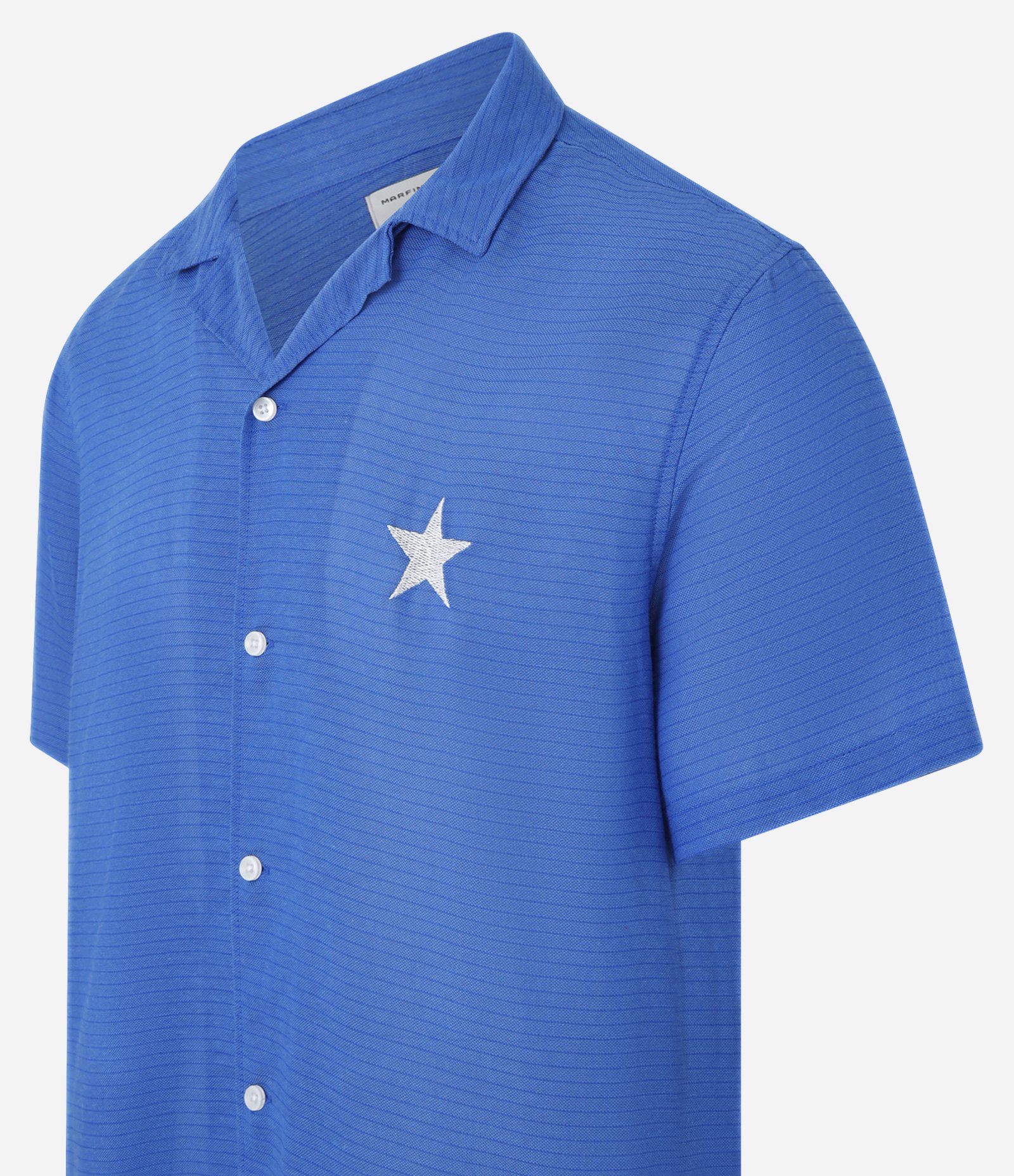 Camisa em Viscolinho com Bordado de Estrela Azul 2