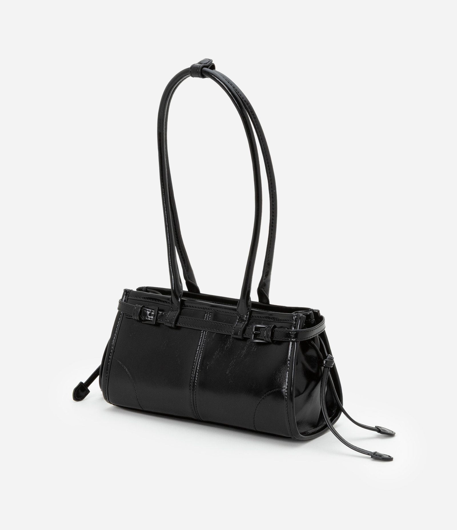Bolsa Mini Satchel com Detalhe Cintado Preto 4