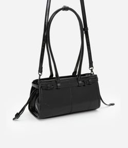Bolsa Mini Satchel com Detalhe Cintado