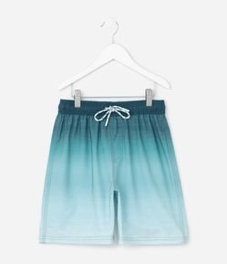 Bermuda Infantil de Banho em Microfibra com Estampa Degradê - Tam 5 a 14 Anos