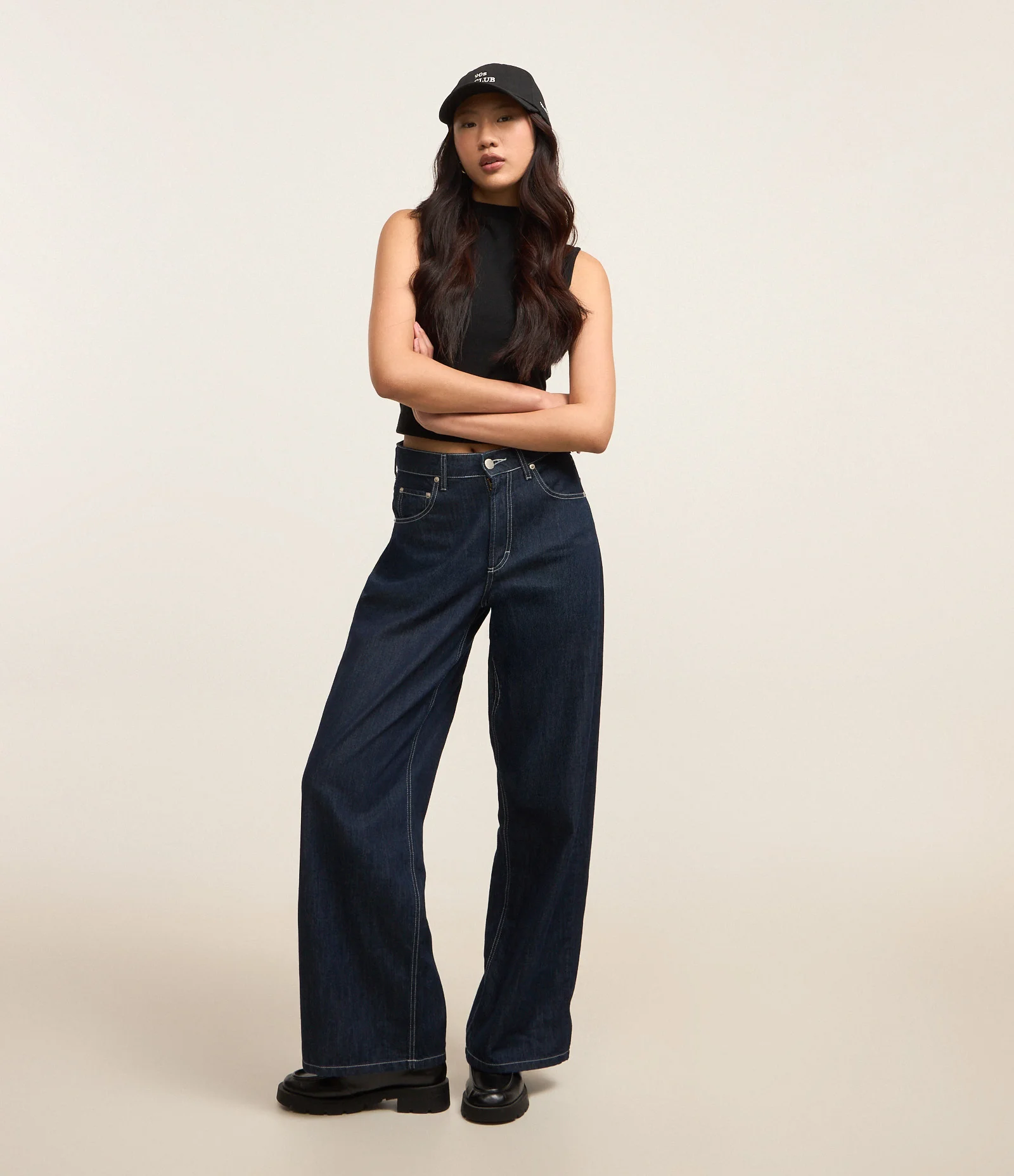 Blusa em Ribana com Golinha Alta Preto 2