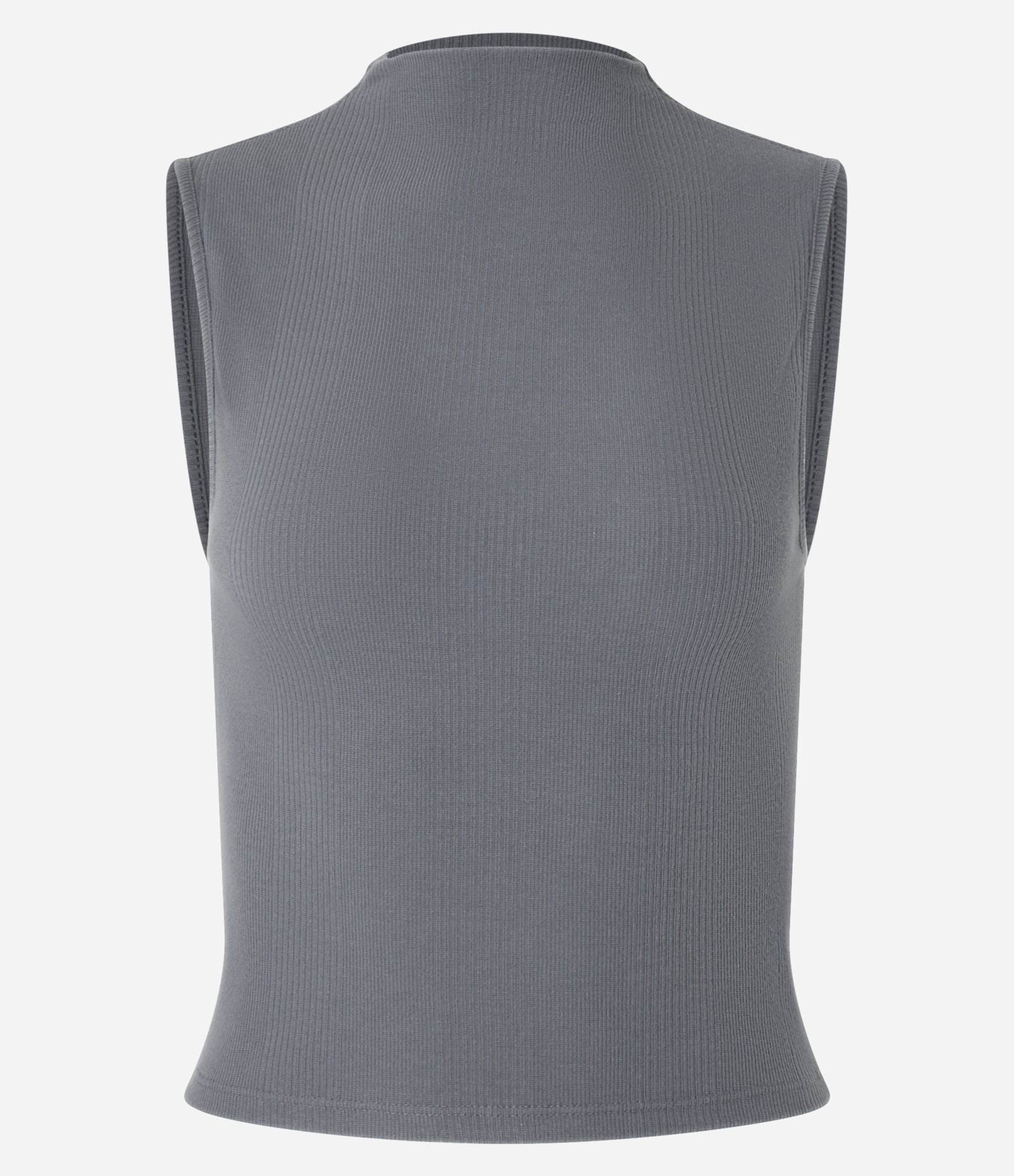 Blusa em Ribana com Golinha Alta Cinza 4