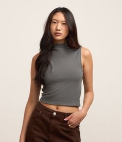 Blusa em Ribana com Golinha Alta